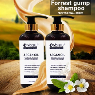 High quality MOKERU OEM refreshing argan oil silky shampoo and conditioner