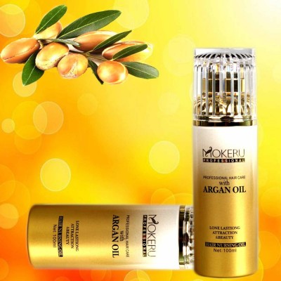 MOKERU companies 100 pure argan oil hair treatment for damage and dry hair